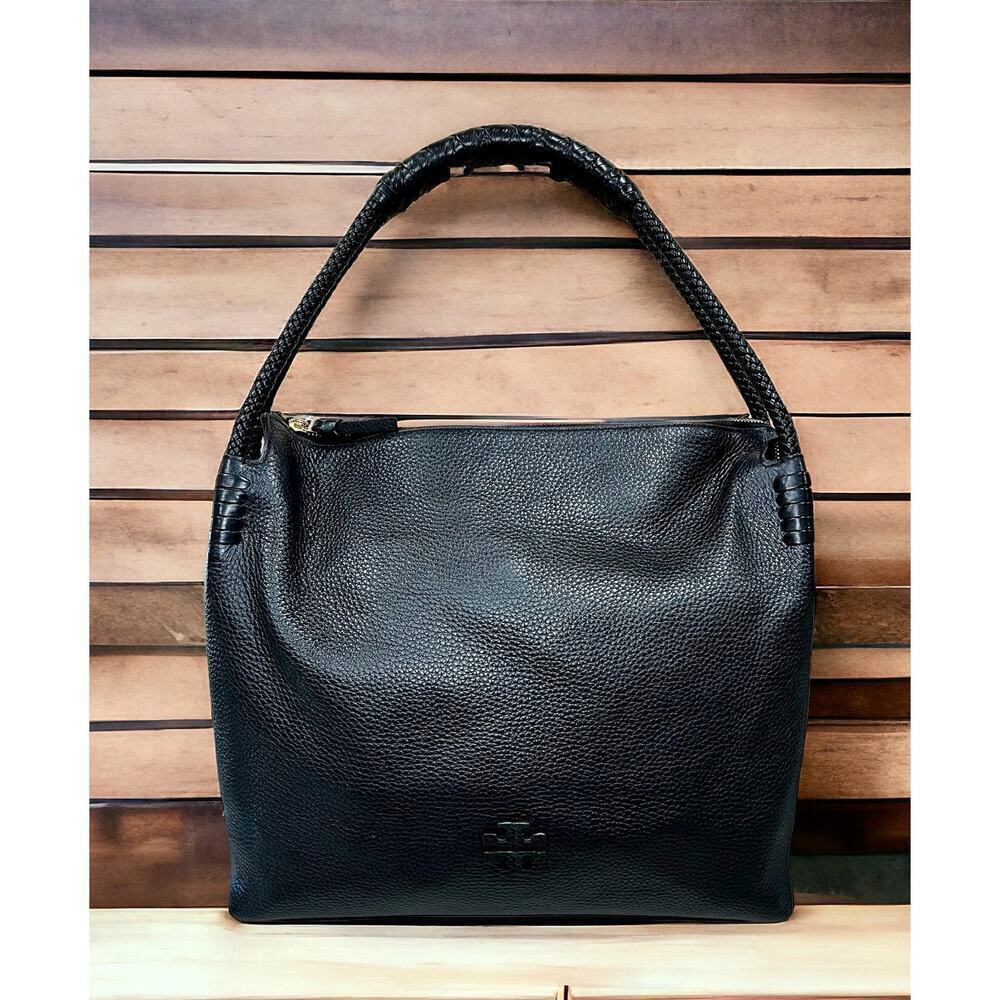 Tory Burch Large Taylor Black Leather Hobo Bag
